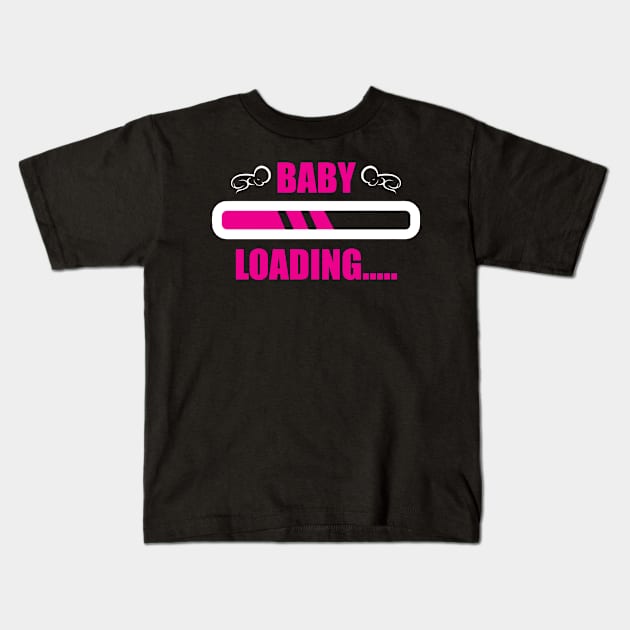 Baby Loading - Pregnant Mom Kids T-Shirt by SpruchBastler